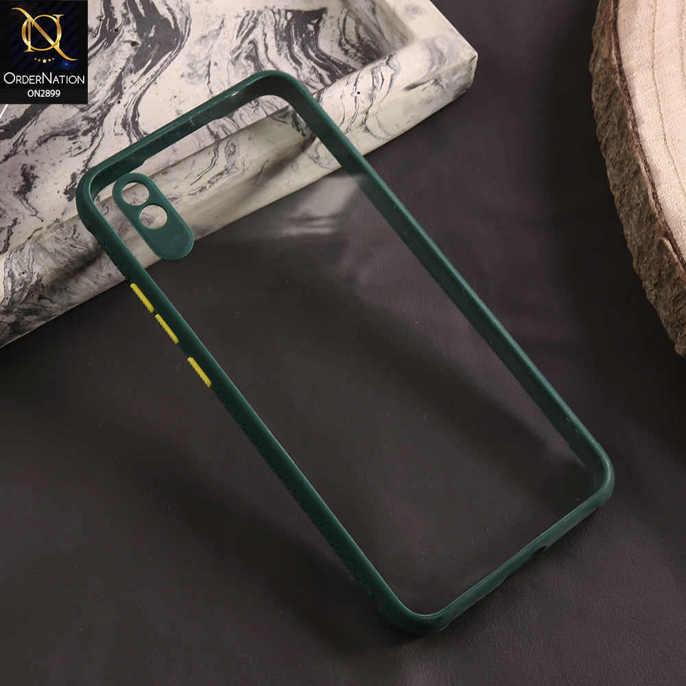 Xiaomi Redmi 9i Cover - Dark Green - Shiny Acrylic Anti-Shock Stylish Bumper Camera Protection Back Case
