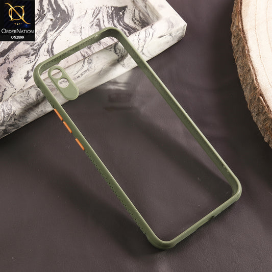 Xiaomi Redmi 9A Cover - Light Green - Shiny Acrylic Anti-Shock Stylish Bumper Camera Protection Back Case
