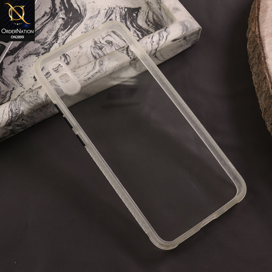 Xiaomi Redmi 9A Cover - White - Shiny Acrylic Anti-Shock Stylish Bumper Camera Protection Back Case