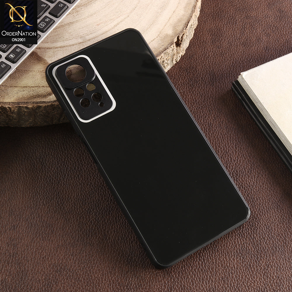 Xiaomi Redmi Note 11 Pro Cover - Black -Luxury Mirror Case with Gold & Black Crystal Bear Design
