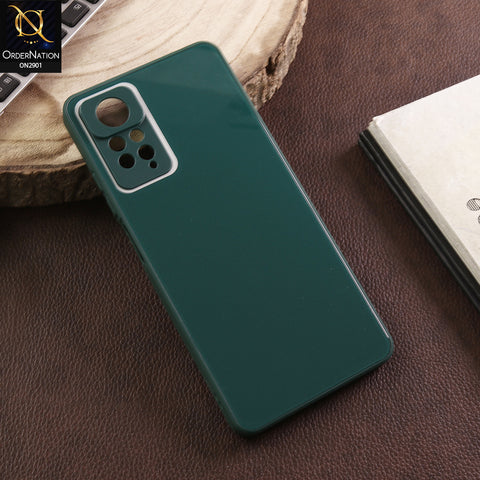 Oppo A57 4G 2022 Cover - Dark Green -Luxury Mirror Case with Gold & Dark Green Crystal Bear Design