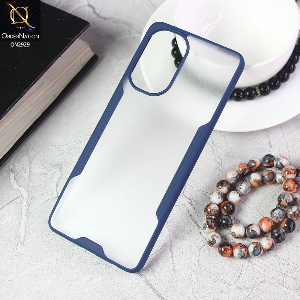 Tecno Camon 19 Pro Cover - Blue - Semi Transparent Ultra Thin Paper Shell Soft Borders Case