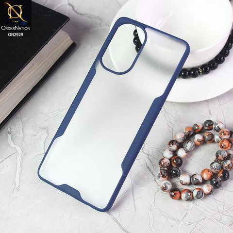 Tecno Camon 19 Pro Cover - Blue - Semi Transparent Ultra Thin Paper Shell Soft Borders Case