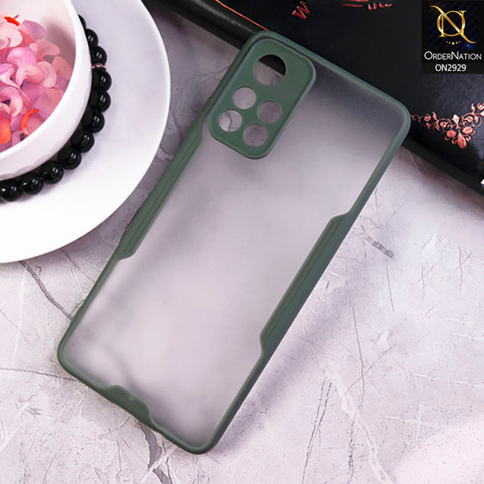 Xiaomi Poco M4 5G Cover - Green - Semi Transparent Ultra Thin Paper Shell Soft Borders Case