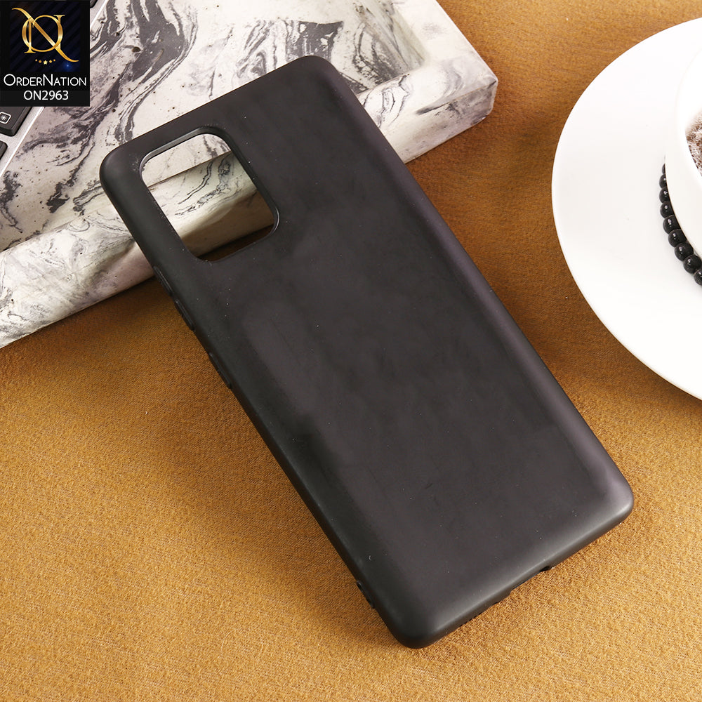 Samsung Galaxy A91 Cover - Black - New Premium Quality Silicone Case Slim Protective Back Cover