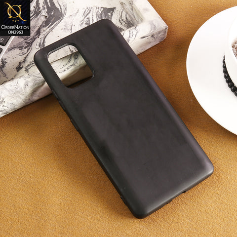 Samsung Galaxy A91 Cover - Black - New Premium Quality Silicone Case Slim Protective Back Cover