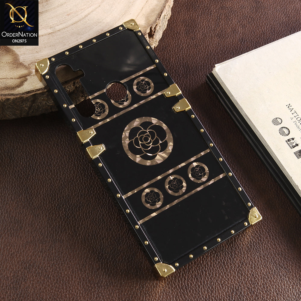Realme 6i Cover - Design 1 -Luxury Mirror Case with Gold & Design 1 Crystal Bear Design