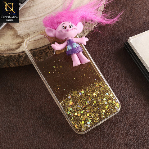 iPhone 12 Mini Cover - Design 5 - New Girlish Style Troll Doll Bling Soft TPU Phone Case - Glitter Does Not Move