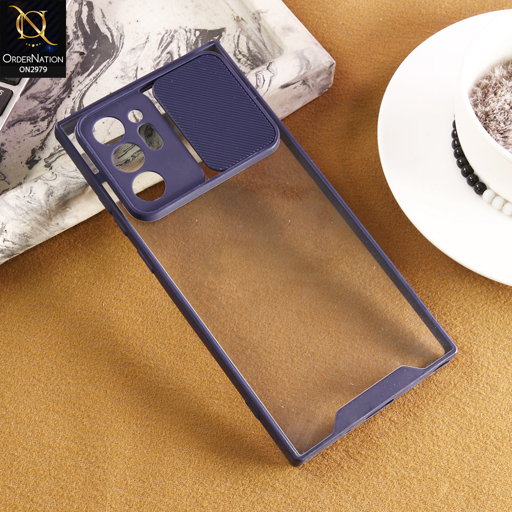 Samsung Galaxy Note 20 Plus Cover - Blue - Cooling Breathing Mesh Soft Rubber Feel Phone Case