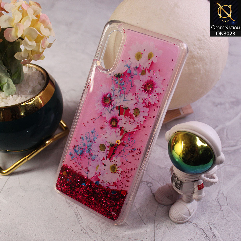 Samsung Galaxy A02 Cover - Design 10 - Trendy Bling Liquid Glitter Soft Case