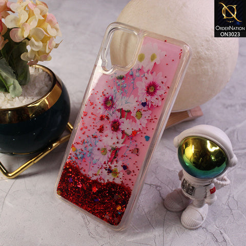 Samsung Galaxy A12  Cover - Design 8 - Trendy Bling Liquid Glitter Soft Case