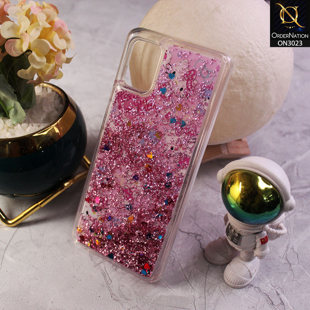 Samsung Galaxy A51 Cover - Design 7 - Trendy Bling Liquid Glitter Soft Case