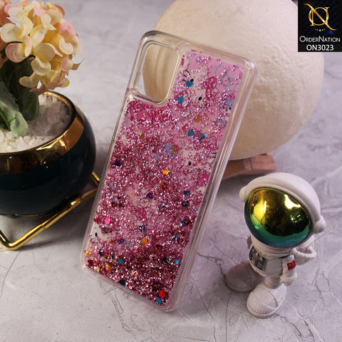 Samsung Galaxy A51 Cover - Design 7 - Trendy Bling Liquid Glitter Soft Case