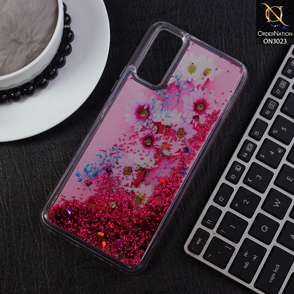 Vivo Y20 Cover - Design 10 - Trendy Bling Liquid Glitter Soft Case
