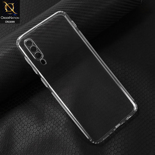 Samsung Galaxy A50s Cover - Transparent - Soft 4D Design Shockproof Silicone Transparent Clear Camera Protection Case