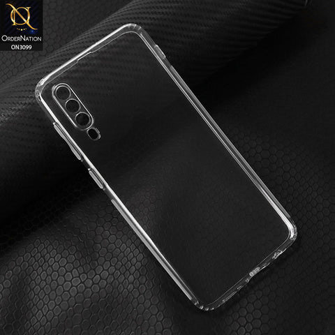 Samsung Galaxy A30s Cover - Transparent - Soft 4D Design Shockproof Silicone Transparent Clear Camera Protection Case