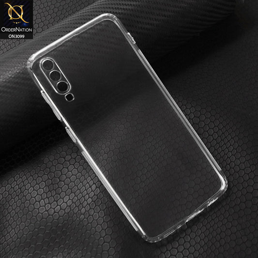 Samsung Galaxy A70s Cover - Transparent - Soft 4D Design Shockproof Silicone Transparent Clear Camera Protection Case