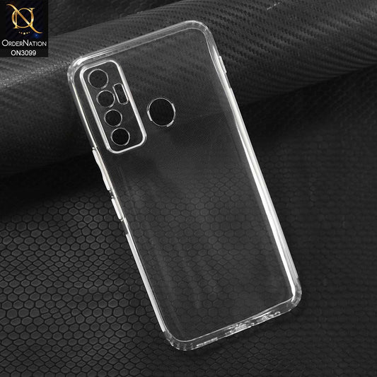 Tecno Camon 17 Cover - Transparent -   Soft 4D Design Shockproof Silicone Transparent Clear Camera Protection Case