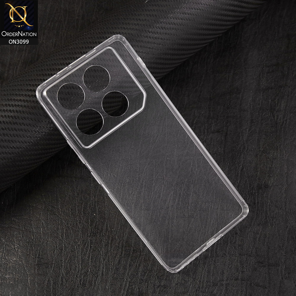 Infinix GT 20 Pro Cover - Soft 4D Design Shockproof Silicone Transparent Clear Camera Protection Case