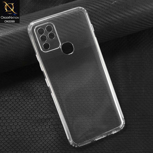 Infinix Hot 10 Cover - Transparent -  Soft 4D Design Shockproof Silicone Transparent Clear Camera Protection Case