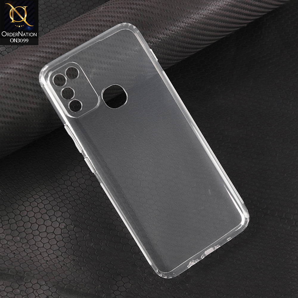 Infinix Hot 10 Play Cover - Transparent -  Soft 4D Design Shockproof Silicone Transparent Clear Camera Protection Case