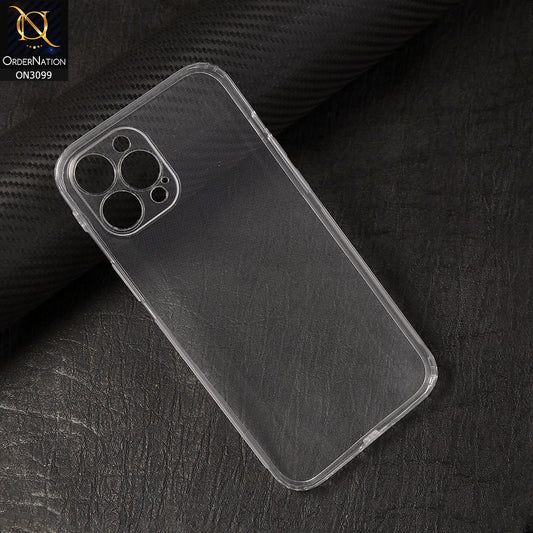 iPhone 12 Pro Max Cover - Soft 4D Design Shockproof Silicone Transparent Clear Camera Protection Case