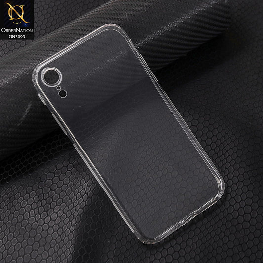 iPhone XR Cover - Transparent - Soft 4D Design Shockproof Silicone Transparent Clear Camera Protection Case