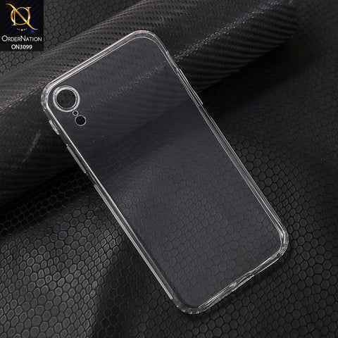 iPhone XR Cover - Transparent - Soft 4D Design Shockproof Silicone Transparent Clear Camera Protection Case