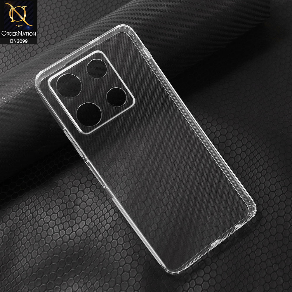 Infinix Note 30 Pro Cover - Transparent - Soft 4D Design Shockproof Silicone Transparent Clear Camera Protection Case