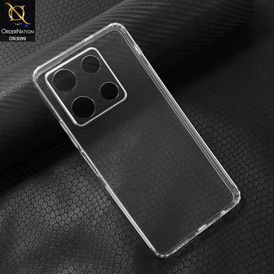 Infinix Note 30 Pro Cover - Transparent - Soft 4D Design Shockproof Silicone Transparent Clear Camera Protection Case
