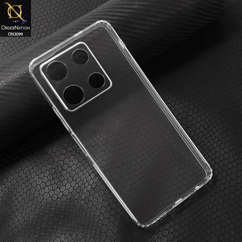 Infinix Note 30 Pro Cover - Transparent - Soft 4D Design Shockproof Silicone Transparent Clear Camera Protection Case