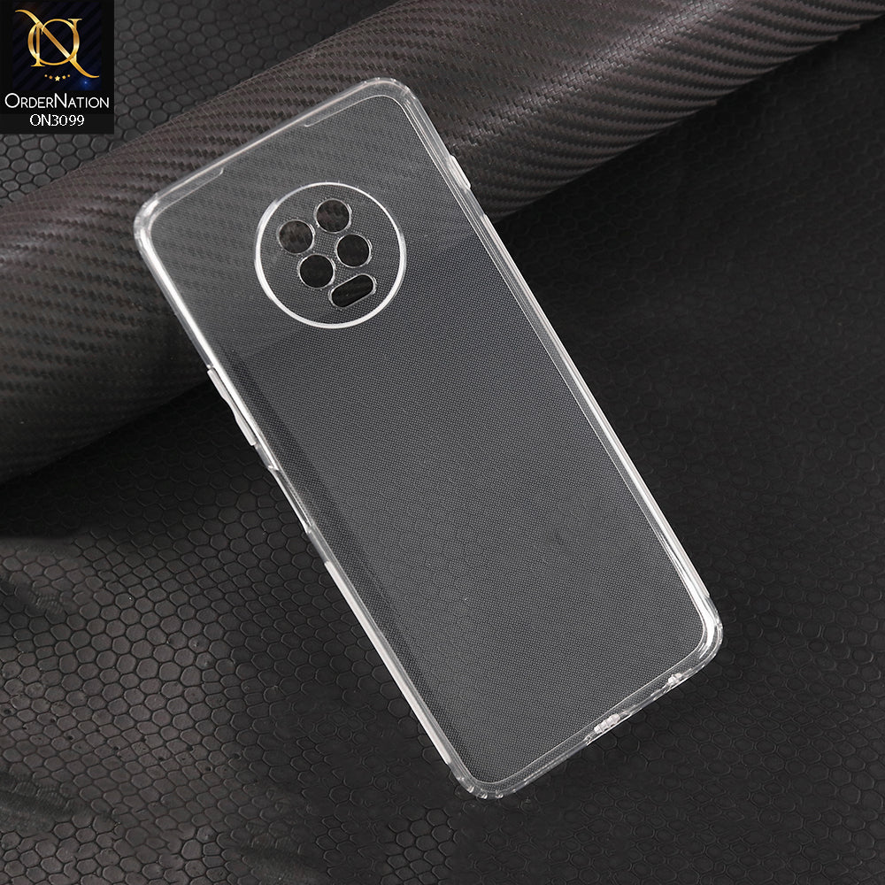 Infinix Note 7 Cover - Transparent -  Soft 4D Design Shockproof Silicone Transparent Clear Camera Protection Case