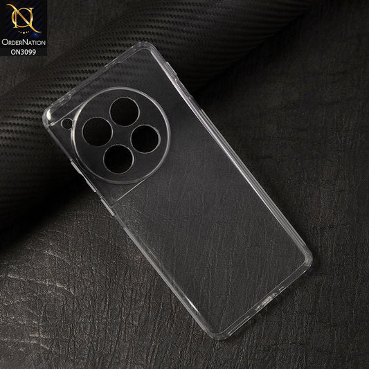 OnePlus 12 Cover - Soft 4D Design Shockproof Silicone Transparent Clear Camera Protection Case
