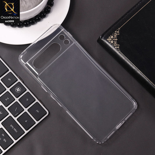 Google Pixel 8 Pro Cover - Transparent  - Soft 4D Design Shockproof Silicone Transparent Clear Camera Protection Case