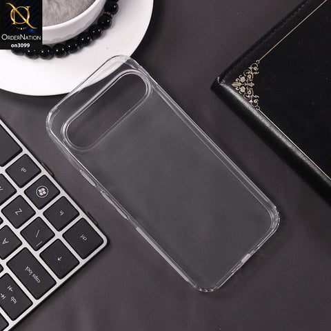 Google Pixel 9 Pro Cover - Transparent  - Soft 4D Design Shockproof Silicone Transparent Clear Camera Protection Case
