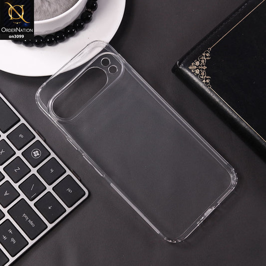 Google Pixel 9 Pro XL Cover - Transparent  - Soft 4D Design Shockproof Silicone Transparent Clear Camera Protection Case
