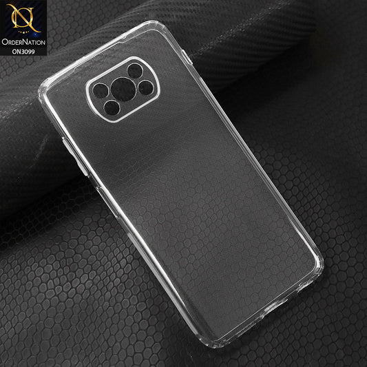 Xiaomi Poco X3 Pro Cover - Transparent - Soft 4D Design Shockproof Silicone Transparent Clear Camera Protection Case