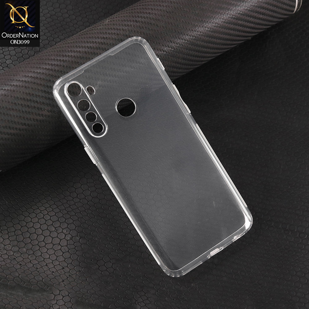 Realme Narzo 10 Cover - Transparent -  Soft 4D Design Shockproof Silicone Transparent Clear Camera Protection Case