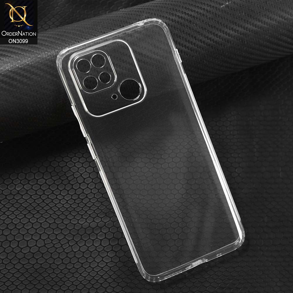 Xiaomi Redmi 10C Cover - Transparent - Soft 4D Design Shockproof Silicone Transparent Clear Camera Protection Case
