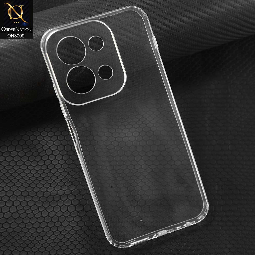 Xiaomi Poco C85 4G Cover - Transparent - Soft 4D Design Shockproof Silicone Transparent Clear Camera Protection Case