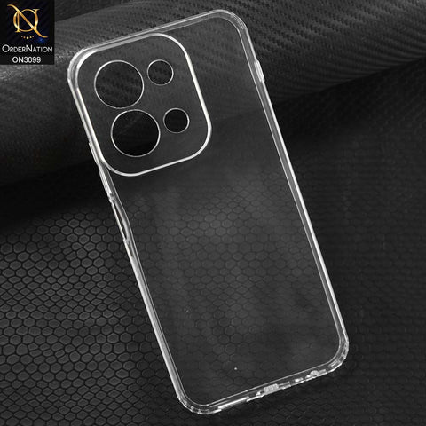 Xiaomi Poco C85 4G Cover - Transparent - Soft 4D Design Shockproof Silicone Transparent Clear Camera Protection Case