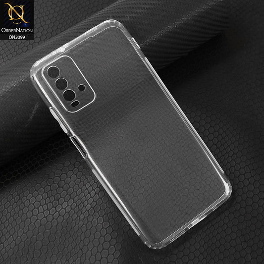 Xiaomi Redmi 9T Cover - Transparent - Soft 4D Design Shockproof Silicone Transparent Clear Camera Protection Case