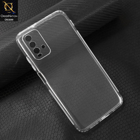 Xiaomi Redmi 9T Cover - Transparent - Soft 4D Design Shockproof Silicone Transparent Clear Camera Protection Case