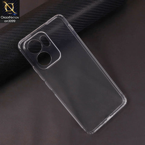 Oppo Reno 13F 4G Cover - Transparent - Soft 4D Design Shockproof Silicone Transparent Clear Camera Protection Case
