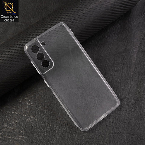 Samsung Galaxy S21 Cover - Soft 4D Design Shockproof Silicone Transparent Clear Camera Protection Case