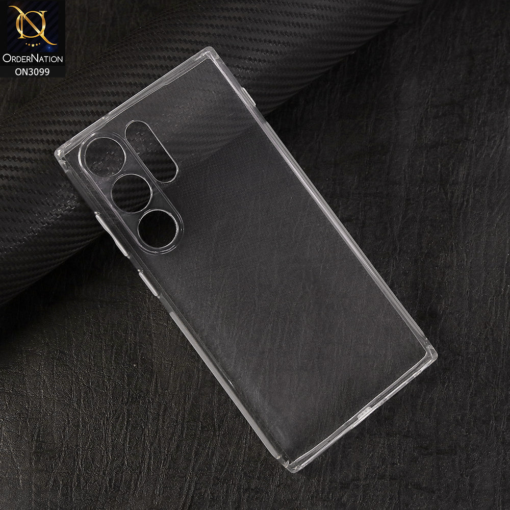 Samsung Galaxy S23 Ultra Cover - Soft 4D Design Shockproof Silicone Transparent Clear Camera Protection Case