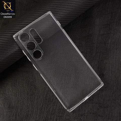 Samsung Galaxy S23 Ultra Cover - Soft 4D Design Shockproof Silicone Transparent Clear Camera Protection Case