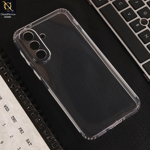 Samsung Galaxy A37 Cover - Transparent  - Soft 4D Design Shockproof Silicone Transparent Clear Camera Protection Case