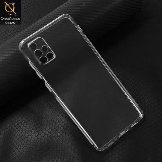 Samsung Galaxy A71 Cover - Transparent - Soft 4D Design Shockproof Silicone Transparent Clear Camera Protection Case
