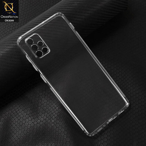 Samsung Galaxy A71 Cover - Transparent - Soft 4D Design Shockproof Silicone Transparent Clear Camera Protection Case